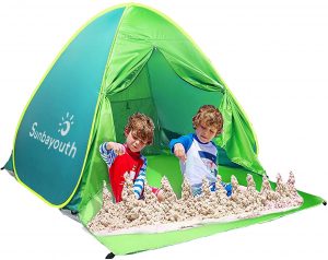 Beach Tent, Sunba Youth Beach Shade, Anti UV Instant Portable Tent Sun Shelter, Pop Up Baby Beach Tent, for 2-3 Person